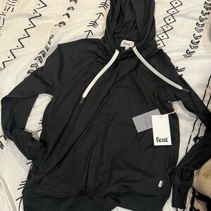 Feat Women's Black Hoodie Jacket